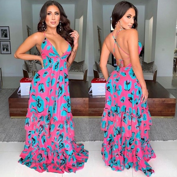 Banjul Maxi Dress. Size M, - Picture 2 of 4